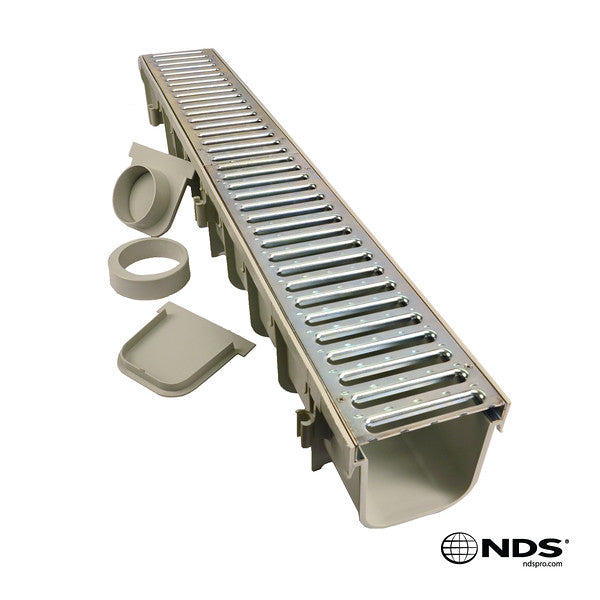 NDS 864 Pro Channel Kit – Galvanized Metal Grate 3-Pack