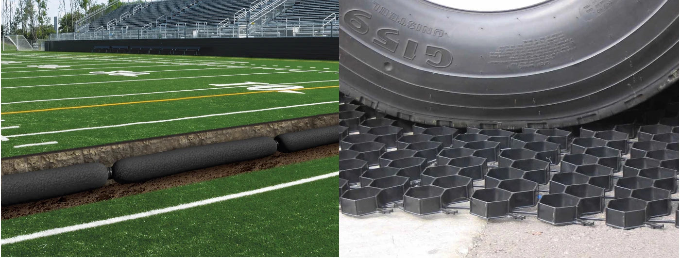 NDS EZ Roll Grass Pavers & EZ Flo French Drain