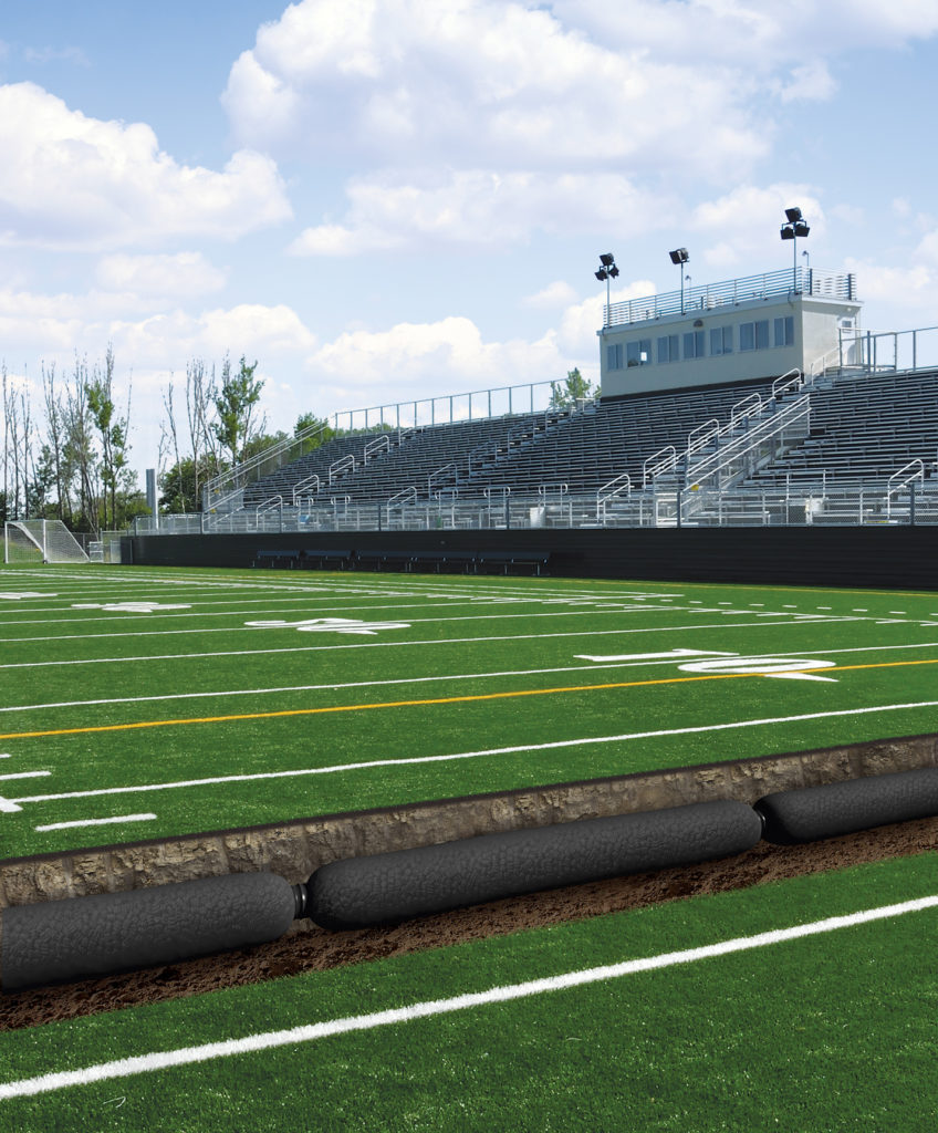 EZ Flow French Drain Athletic Field Solution